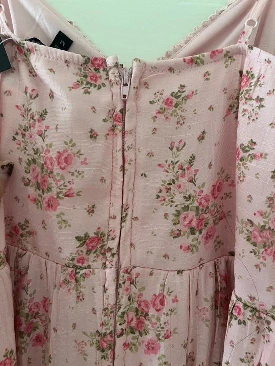 Pink Floral Maxi Sundress - Picture 5 of 6